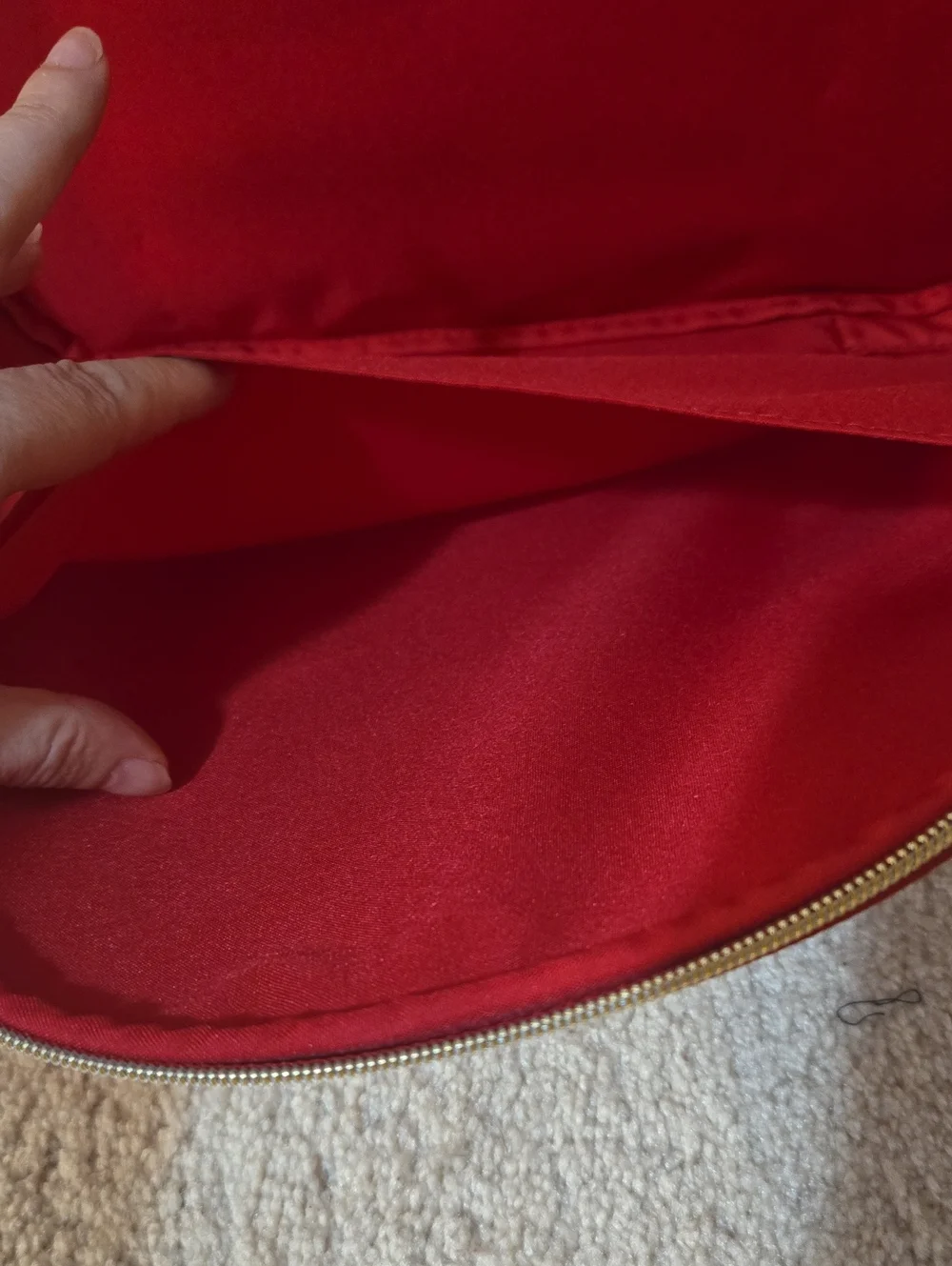 Estee Lauder Red Polka Dot Top-Handle Travel Makeup Case